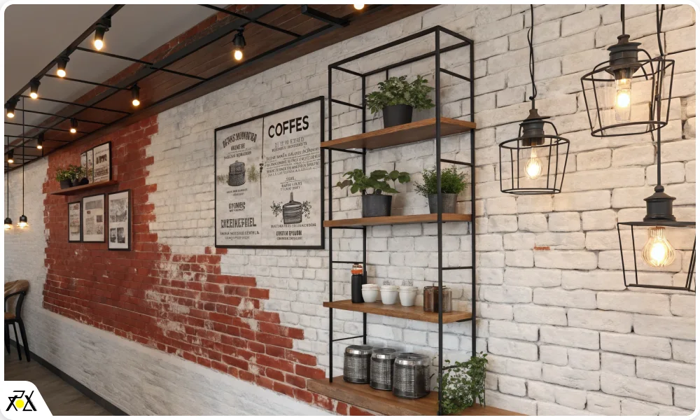 طراحی دیوار کافه